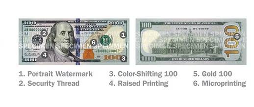 redesigned 100 dollar bill
