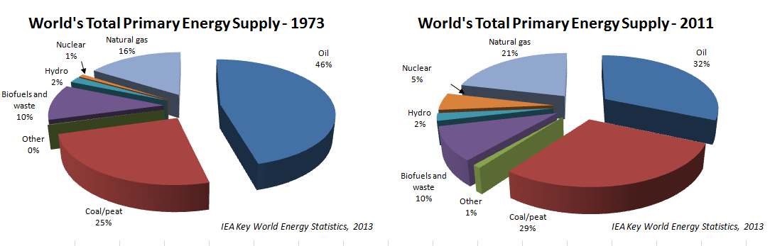 World total primary energy supply